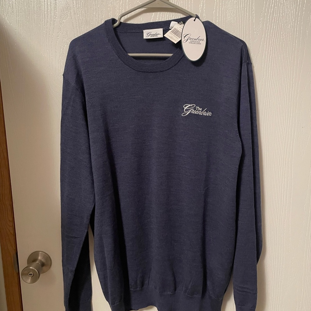 The Greenbrier Lifestyle Collection Men’s Wool Sweater SZ L NWT Golf ($95)